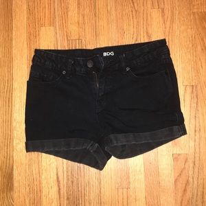 BDG Black Jean Shorts Mid Rise